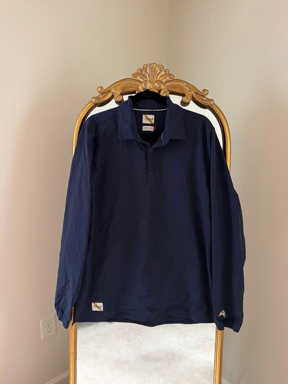 Tracksmith Rapid Transit Popover Henley Polo Shirt